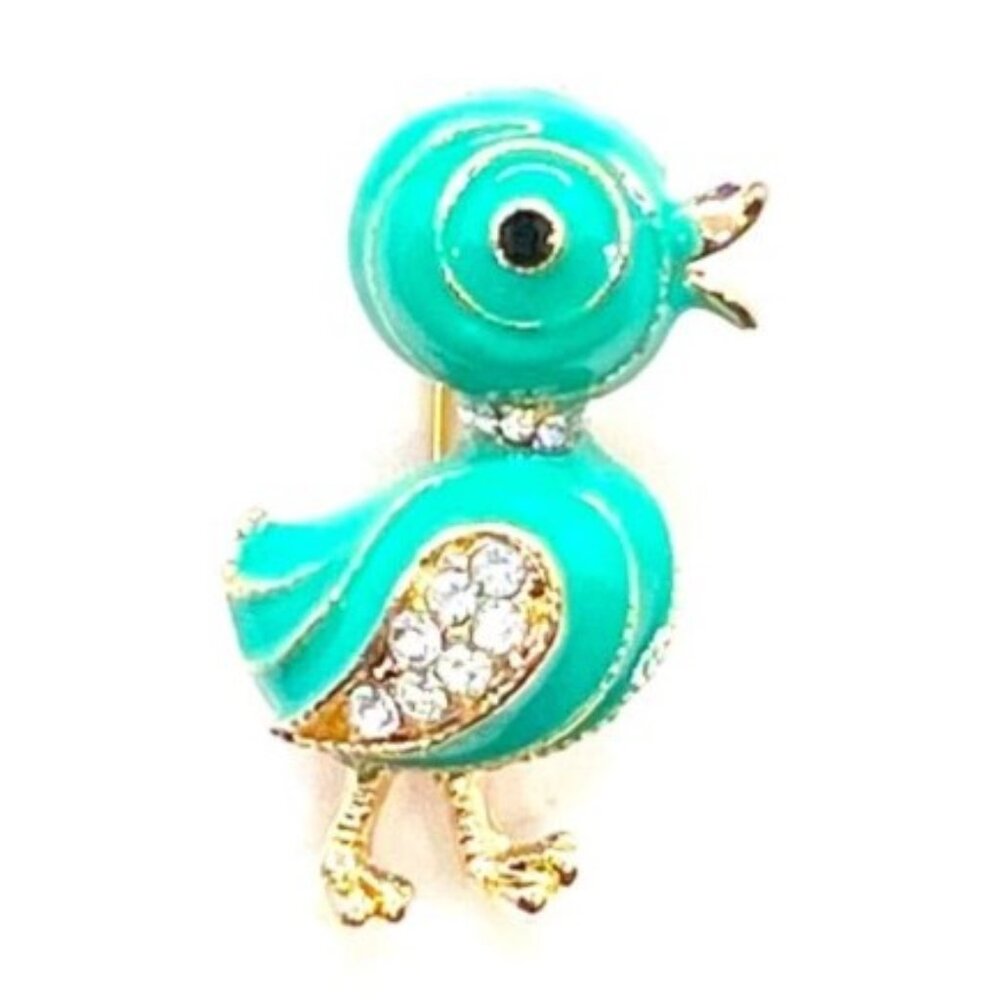 Blue CHICK Pin BROOCH & Pendant